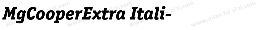 MgCooperExtra Itali字体转换
